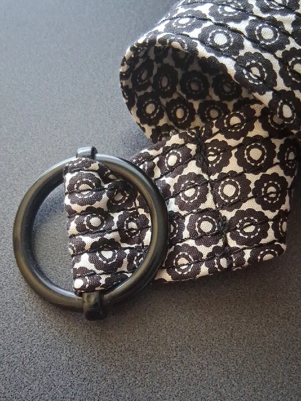 J.Crew M/L 100% SILK Black & White Belt New Without Tag - Picture 2 of 8